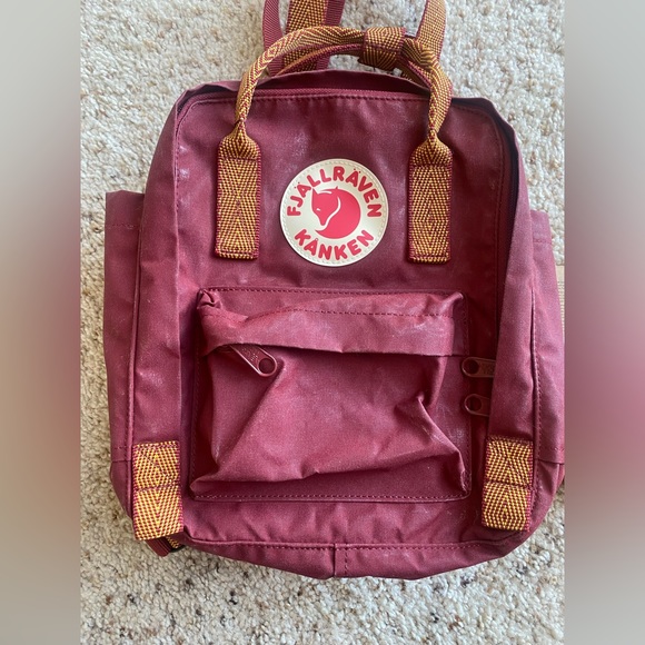 Kanken Mini Backpack Ox Red Goose Eye + Wax - Picture 3 of 7